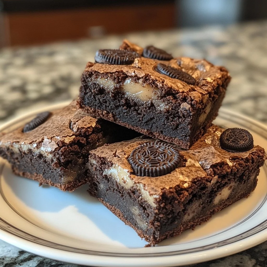 Cipkowe brownies na talerzu, idealne do kawy