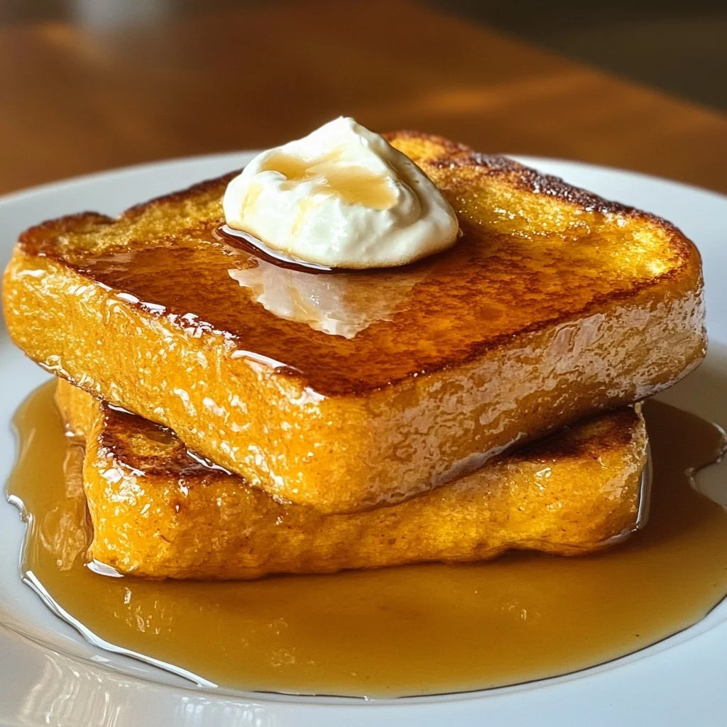 Pyszne dyniowe French Toast z bitą śmietaną i przyprawami