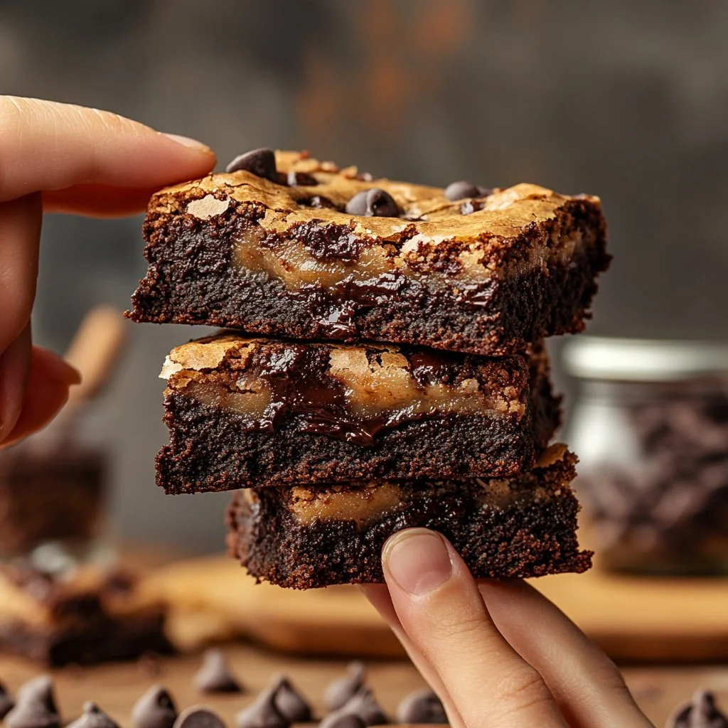 Brookies z masłem orzechowym - pyszne połączenie ciastek i brownie
