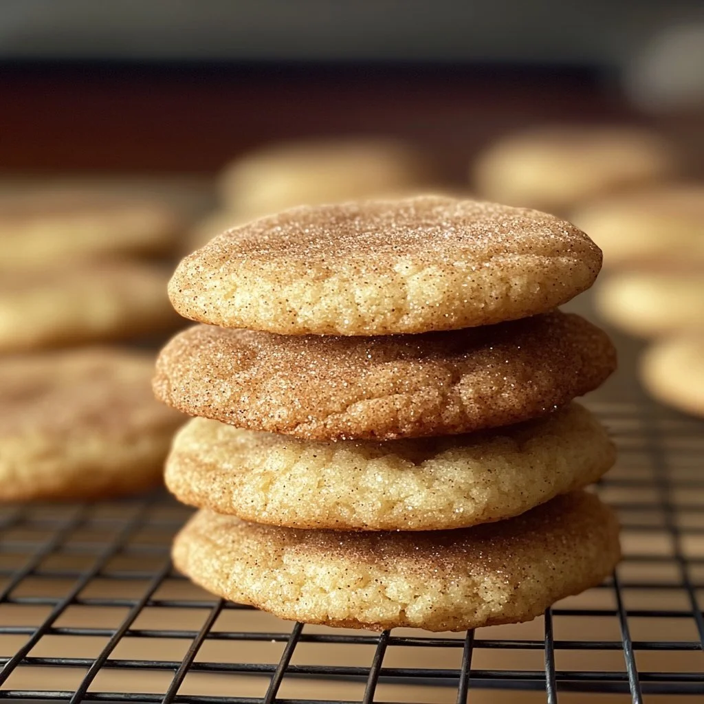 Pyszne ciastka snickerdoodle świeżo upieczone na talerzu