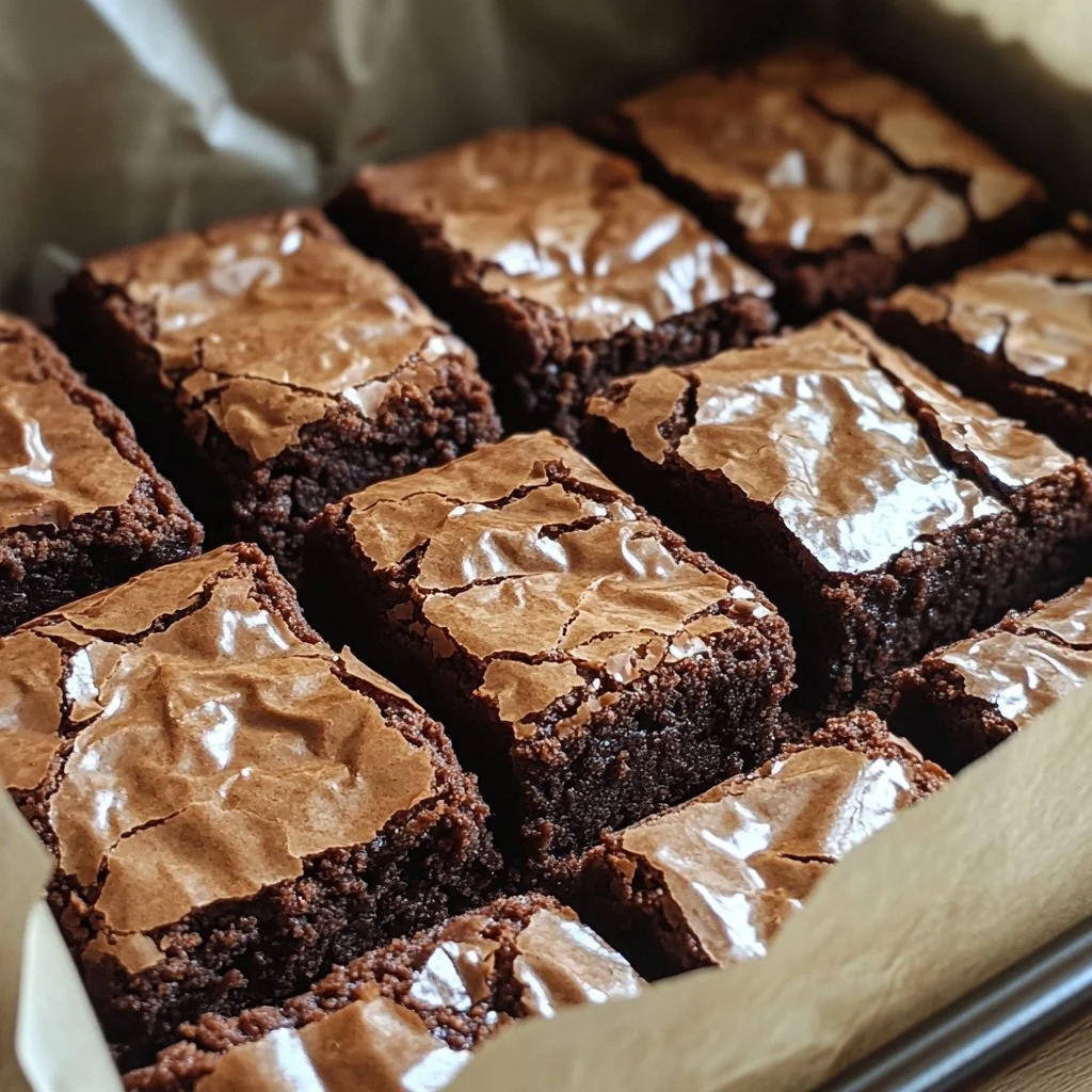 Domowe brownie podane na talerzu z dodatkiem orzechów i czekolady.