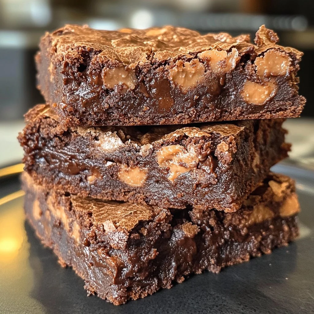 Słodkie brownie czekoladowe na talerzu z dodatkami