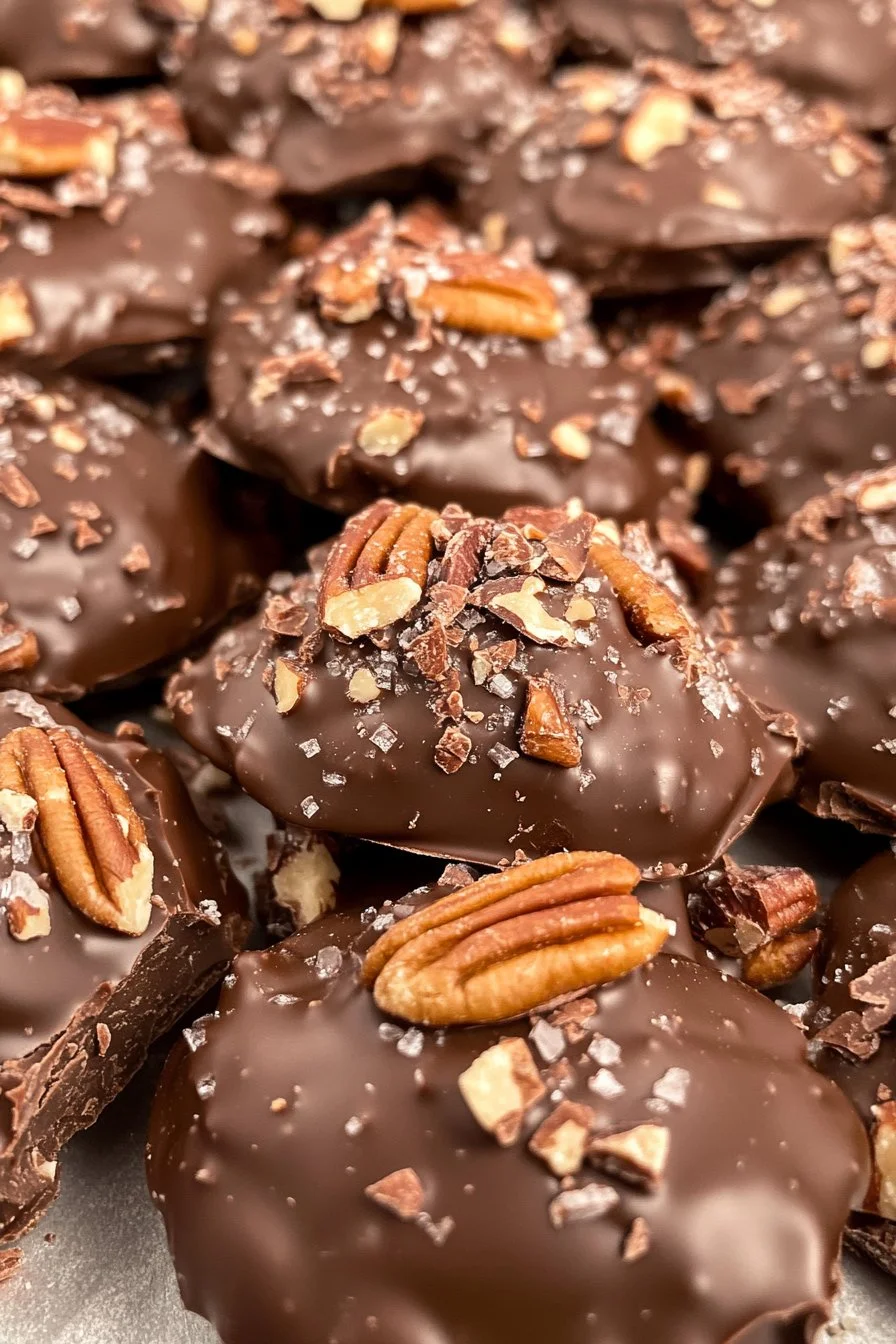 Czekoladowe Karmelki z Orzechami Pecan