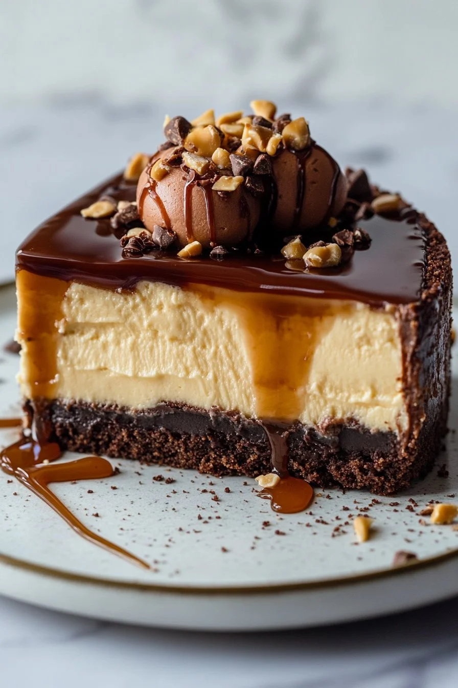Seromakowiec z karmelem i brownie