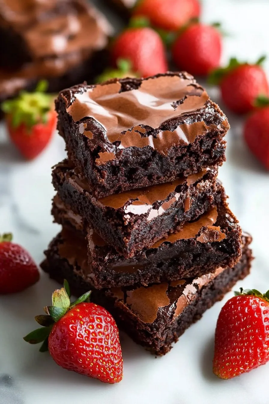 Brownie truskawkowe