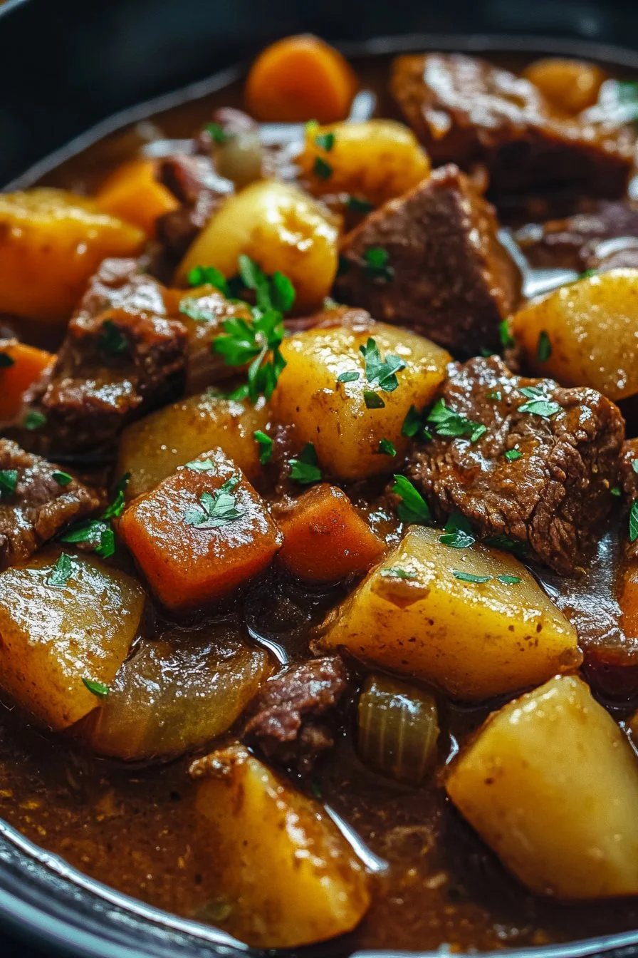 Duszone mięso wołowe w wolnowarze
