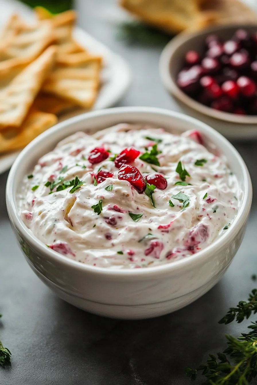 Dip z serka kremowego z żurawiną i jalapeño