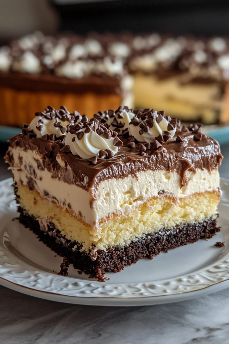 Ciasto Poke w Stylu Boston Cream Pie