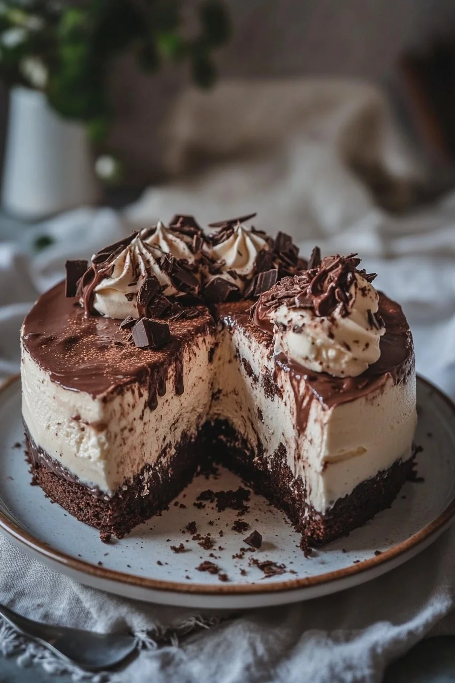 Ciasto lodowe brownie z fudżem