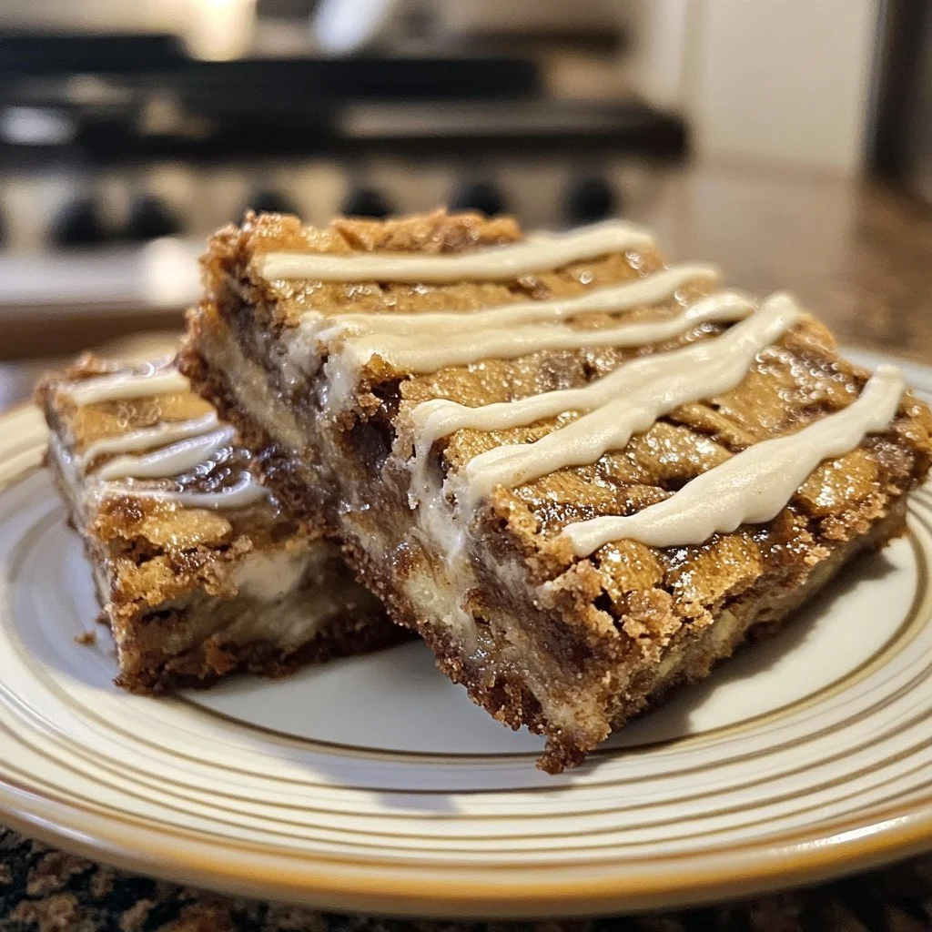 Cynamonowe Blondie - wilgotne ciasto z cynamonem i wanilią, idealne na deser