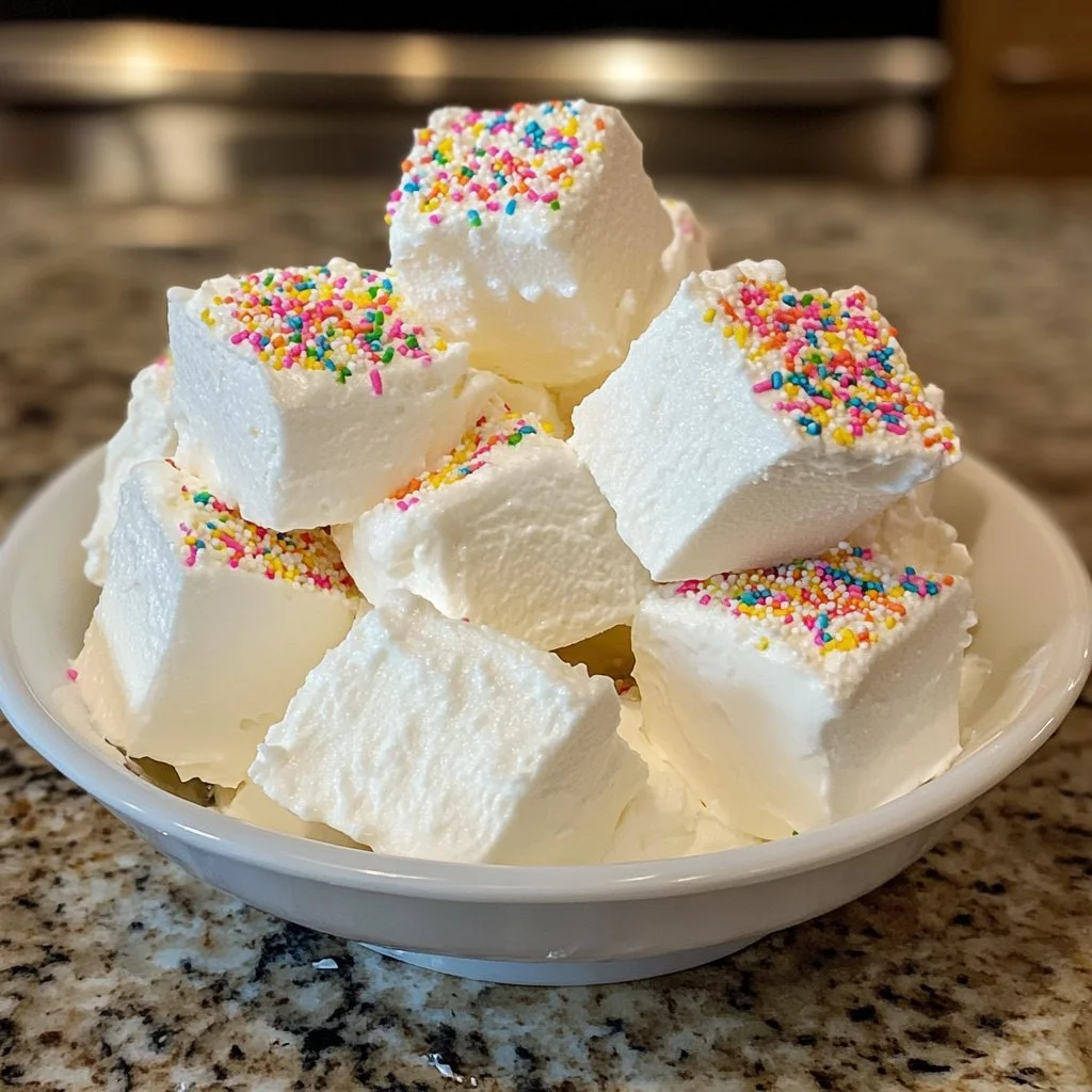 Domowy Marshmallow Fluff w misce do pieczenia z akcesoriami kuchennymi