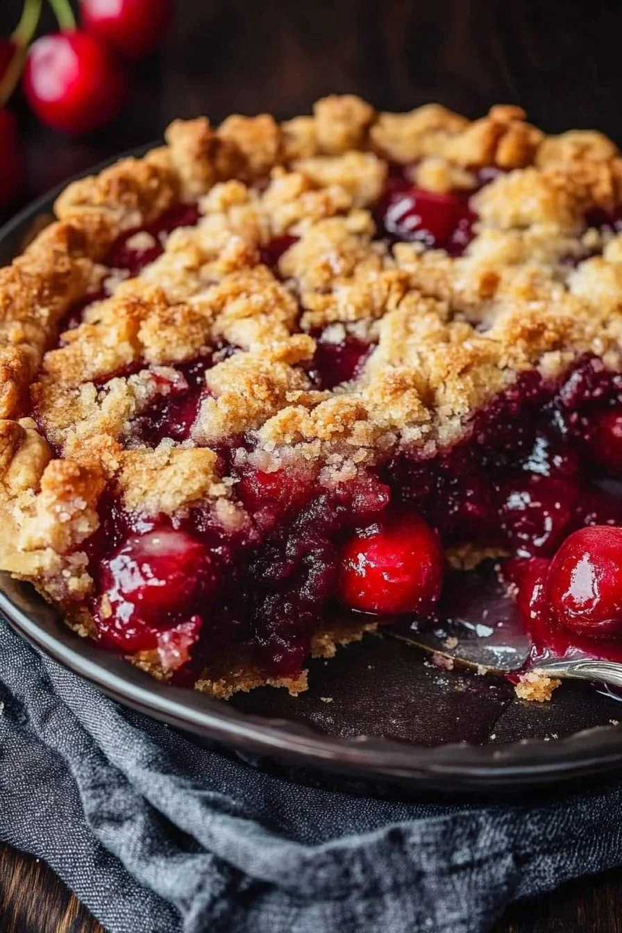 Wiśniowe ciasto crumble