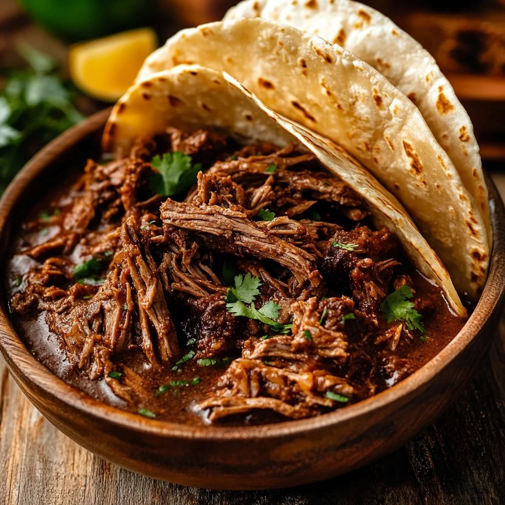 Ostateczna Wołowina Barbacoa przygotowana w Instant Pot