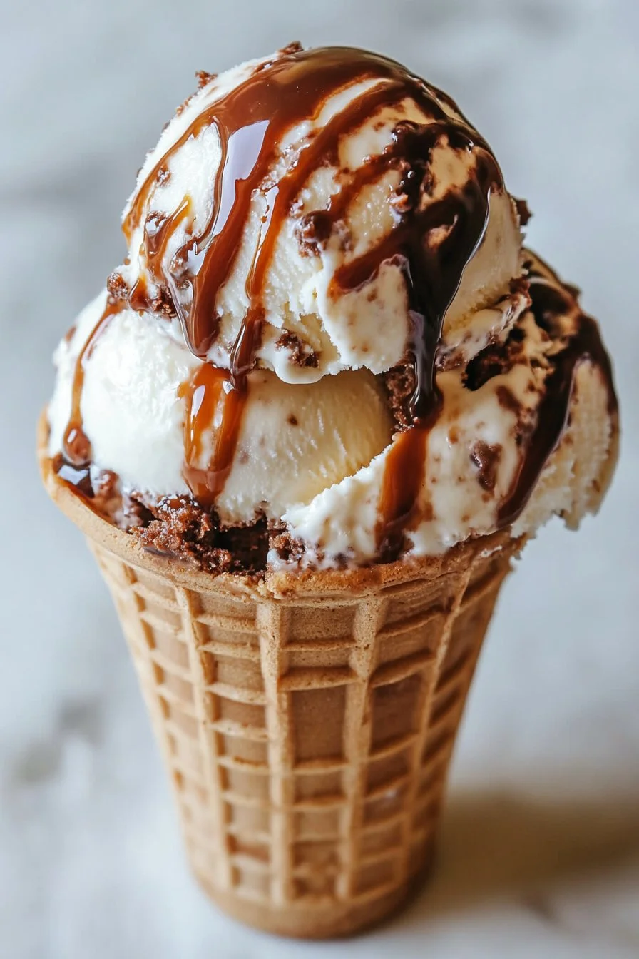 Lody z Brownie i Słoną Karmelem
