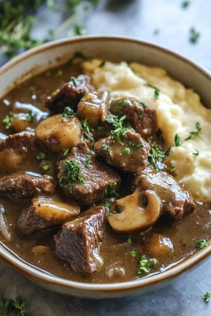 Wołowina w sosie i gravy według Pionierskiej Kobiety