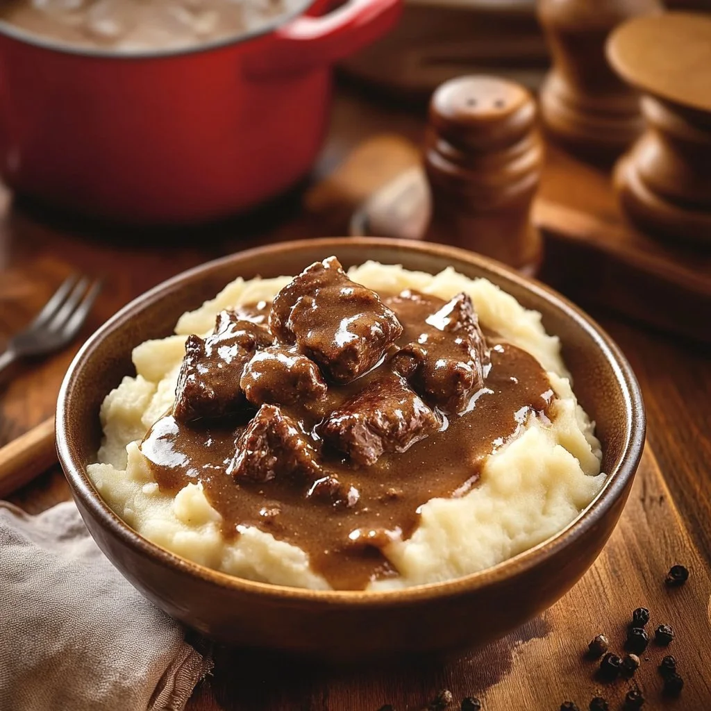 Wołowina w sosie i gravy według Pionierskiej Kobiety, smaczne danie