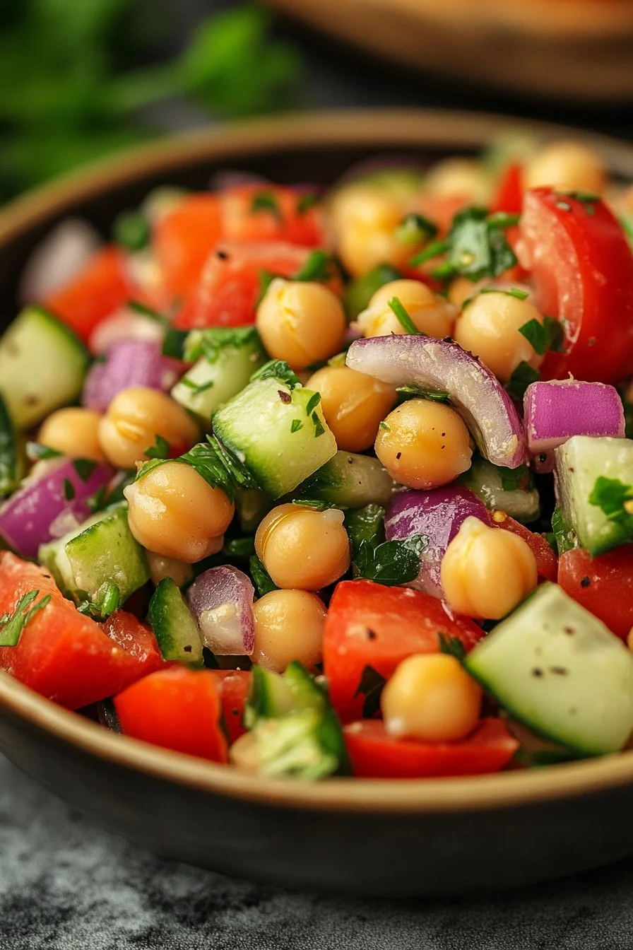 Chickpea Salad Mediterranean Style