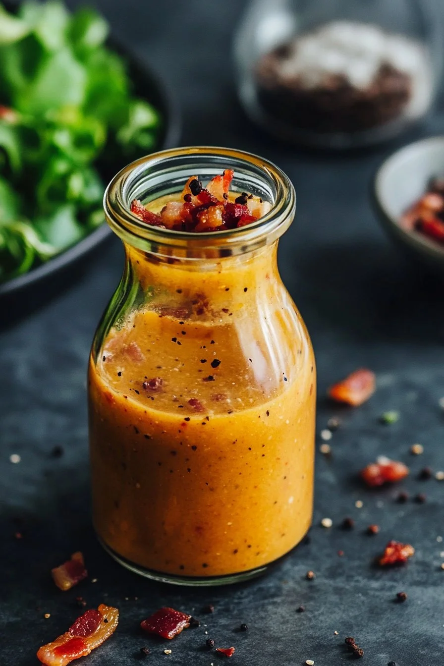 Ciepły sos vinaigrette z bekonem