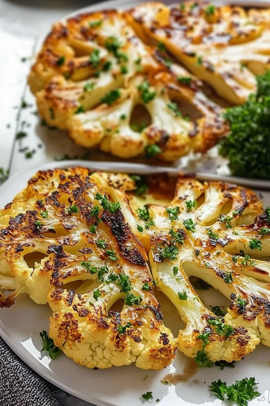 Łatwe steki z kalafiora z grilla lub pieczone