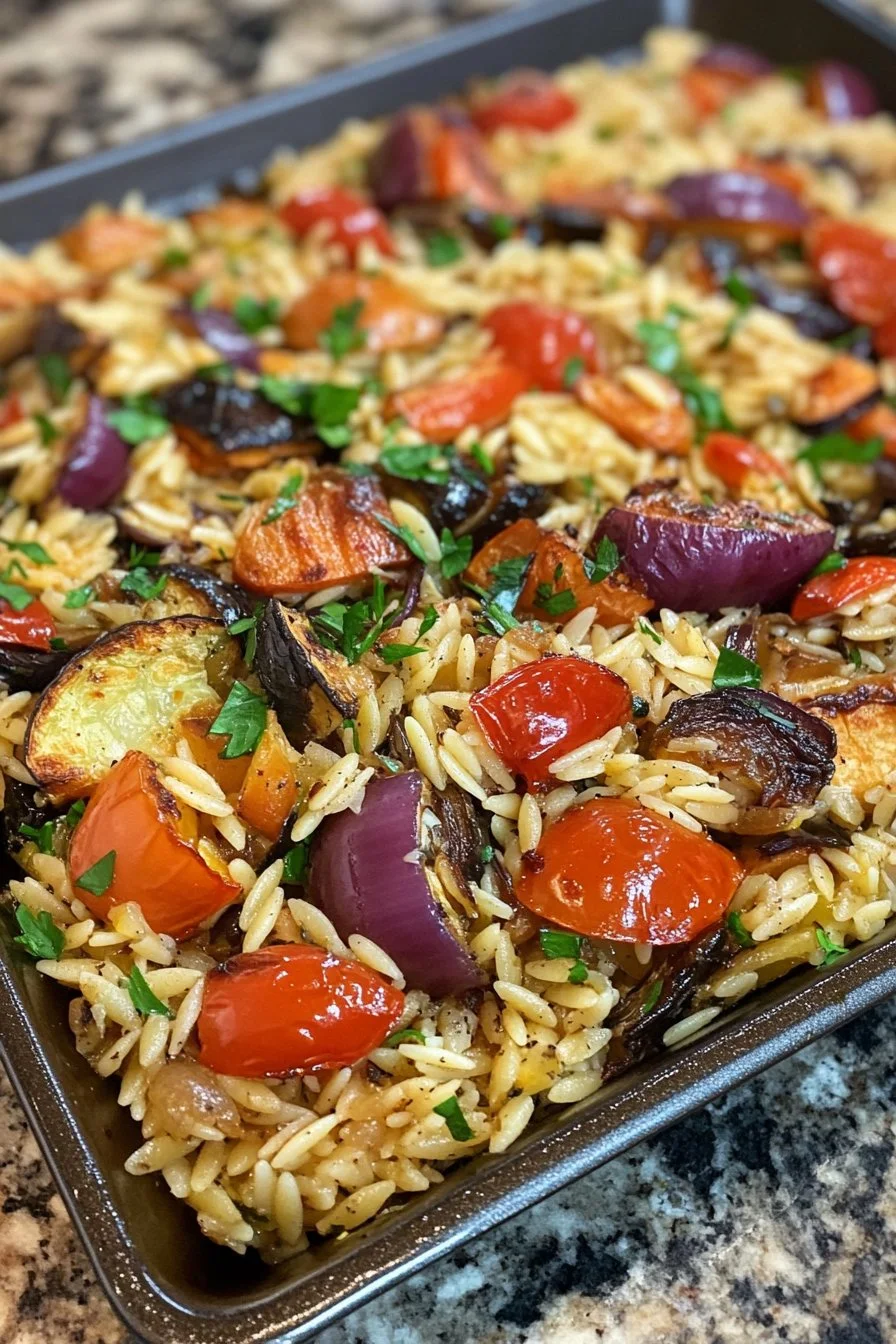 Przepis na orzo z pieczonymi warzywami według Iny Garten