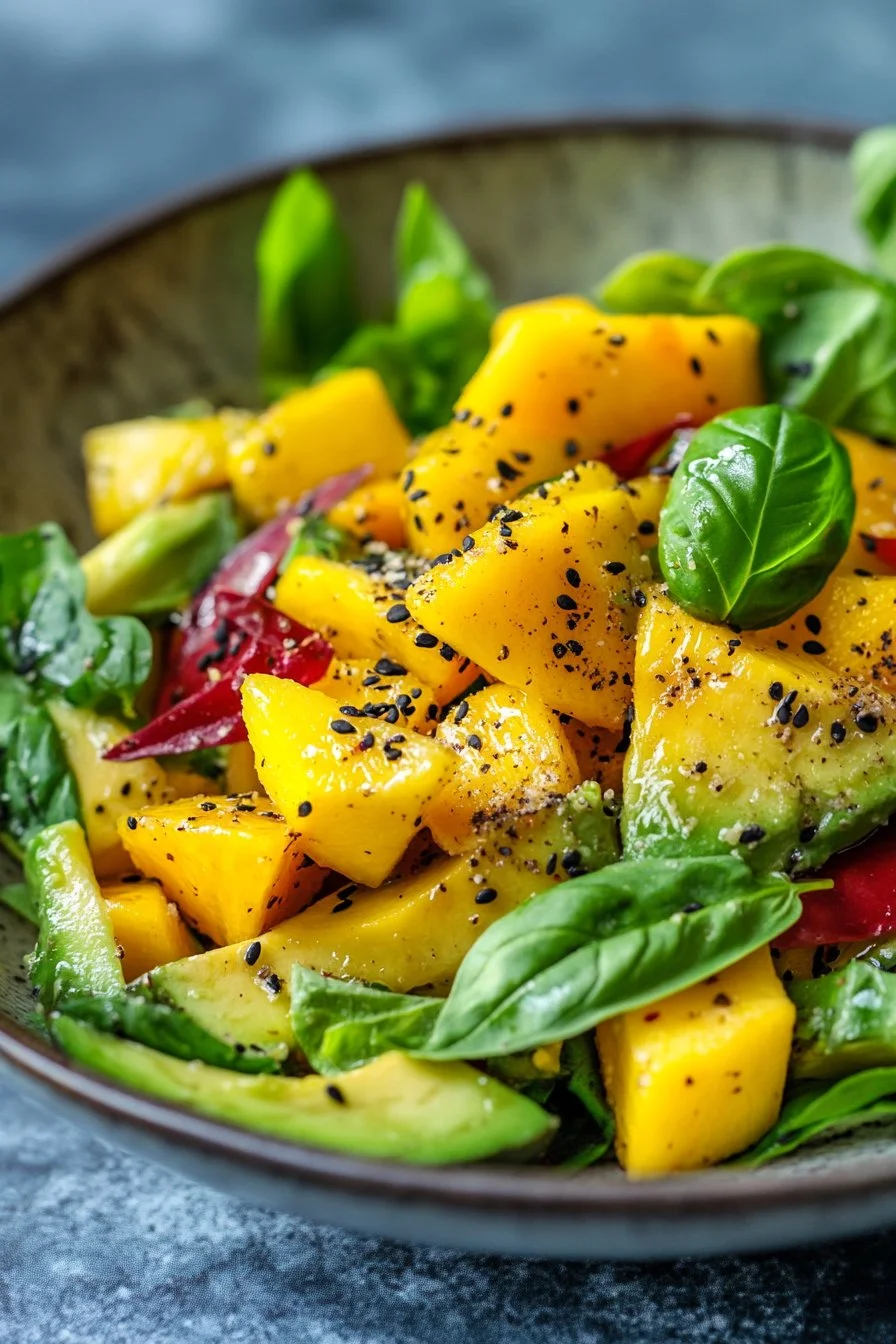 Sałatka z awokado i mango