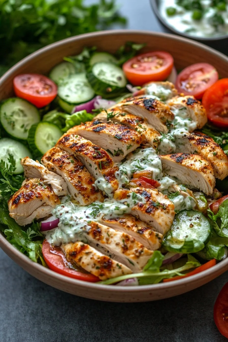 Sałatka z Kurczaka Tzatziki