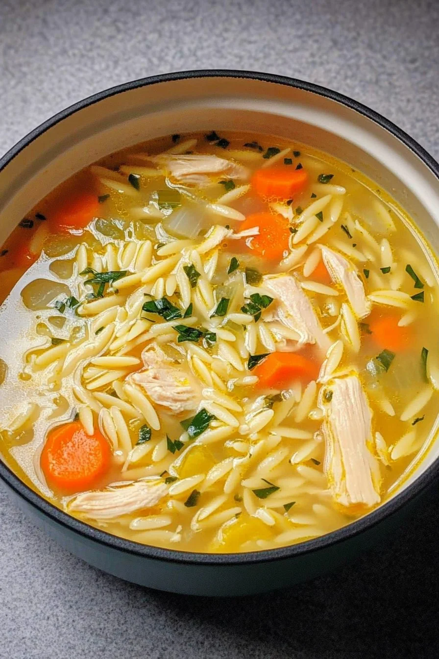 Zupa z Kurczakiem Cytrynowym i Orzo