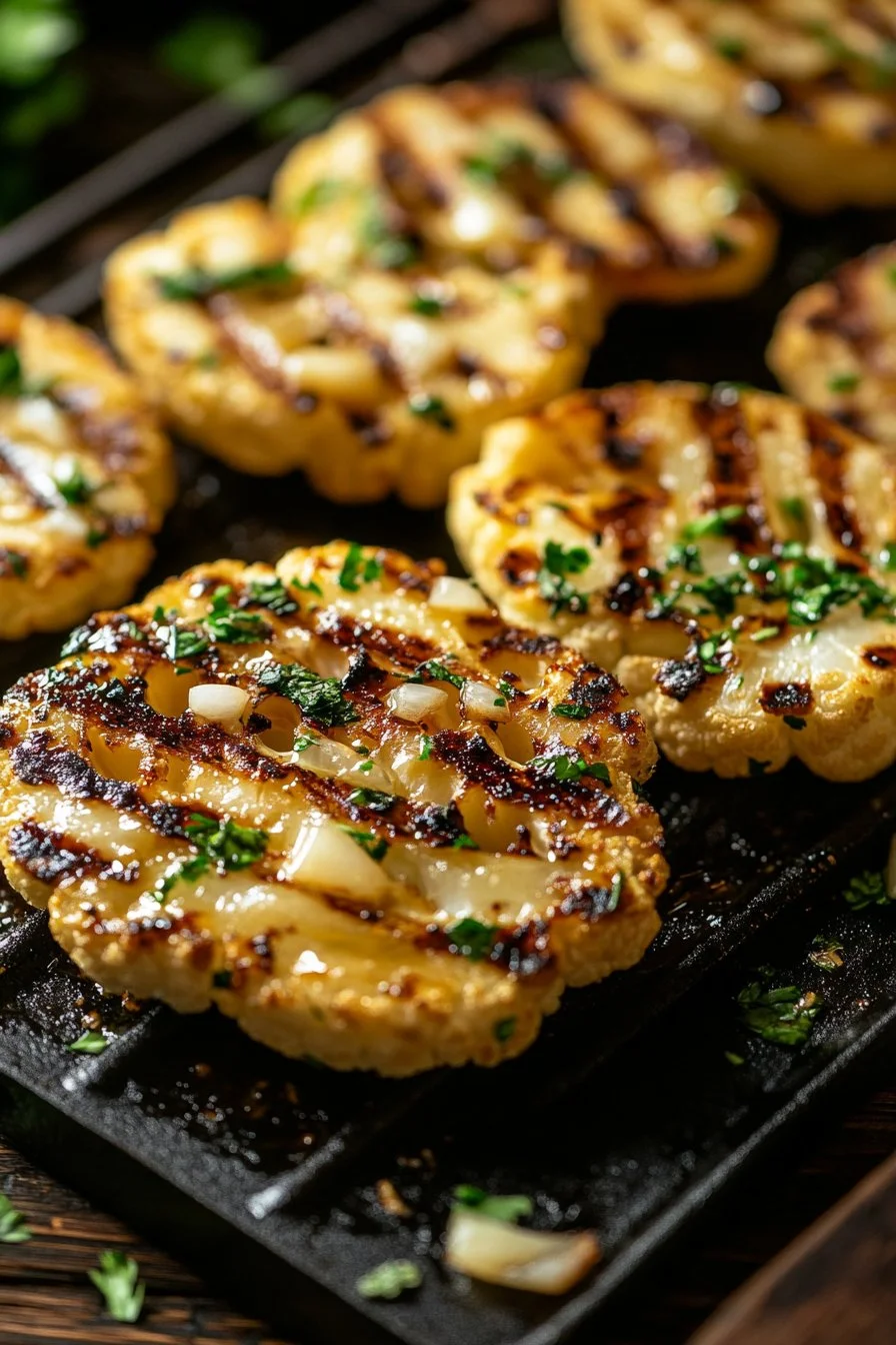 Grillowane steki z kalafiora z czosnkiem