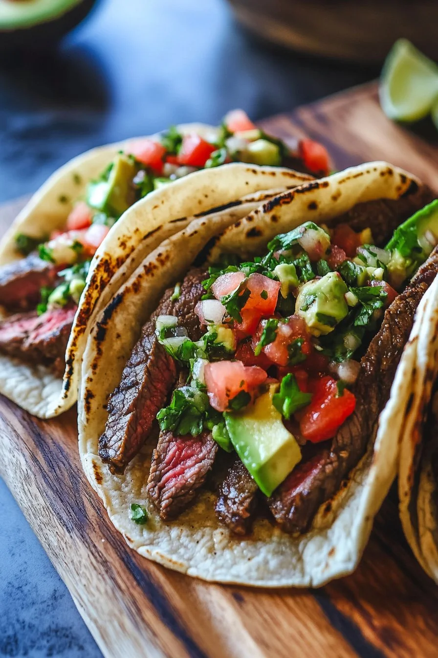 Grillowane Tacos z Wołowiną i Salsą Awokado