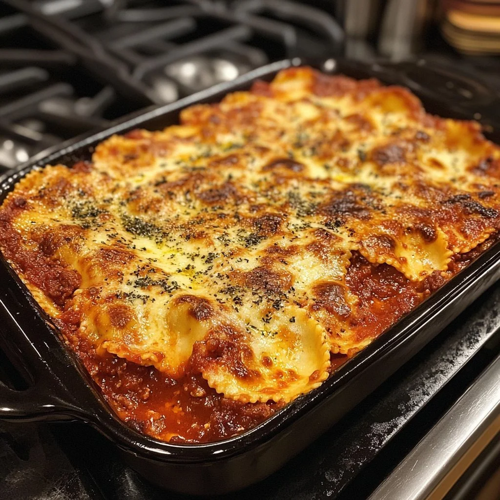 Lasagne z ravioli przygotowana w wolnowarze, pyszne danie na obiad