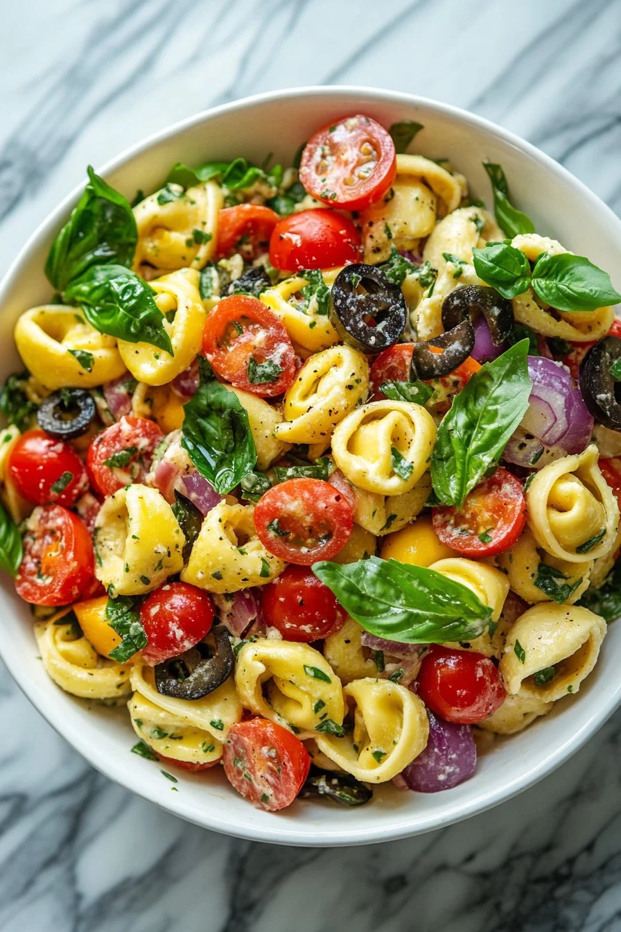 Sałatka włoska z tortellini serowym