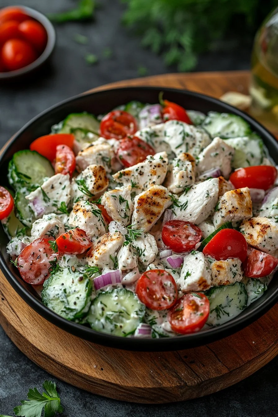 Sałatka z kurczakiem Tzatziki