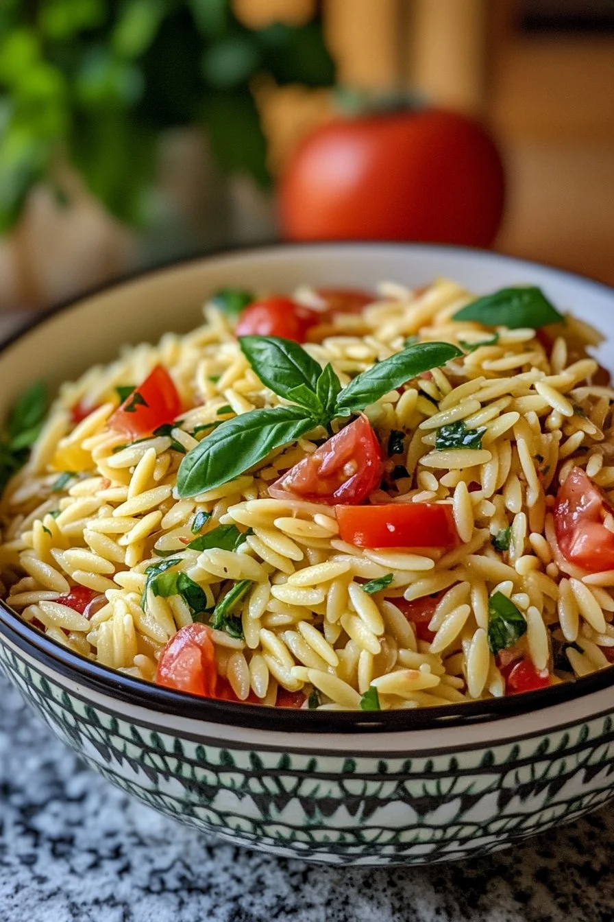 Sałatka z orzo z cytrynowym aromatem