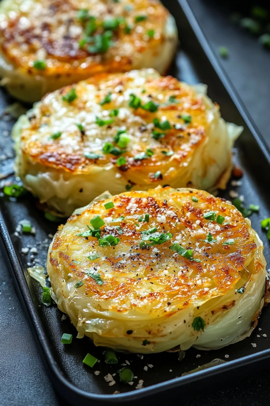 Steki z kapusty zapiekane z parmezanem