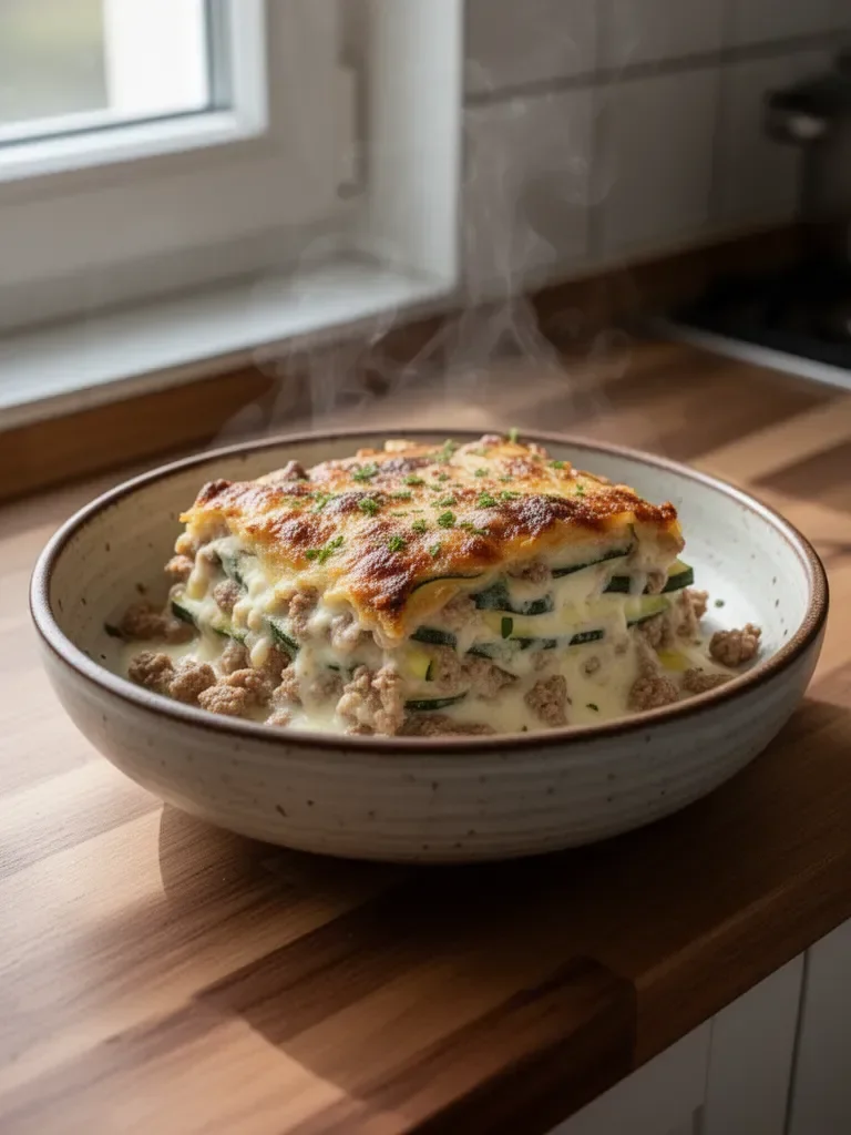 Casserola z indykiem mielonym i cukinią – zdrowe comfort food