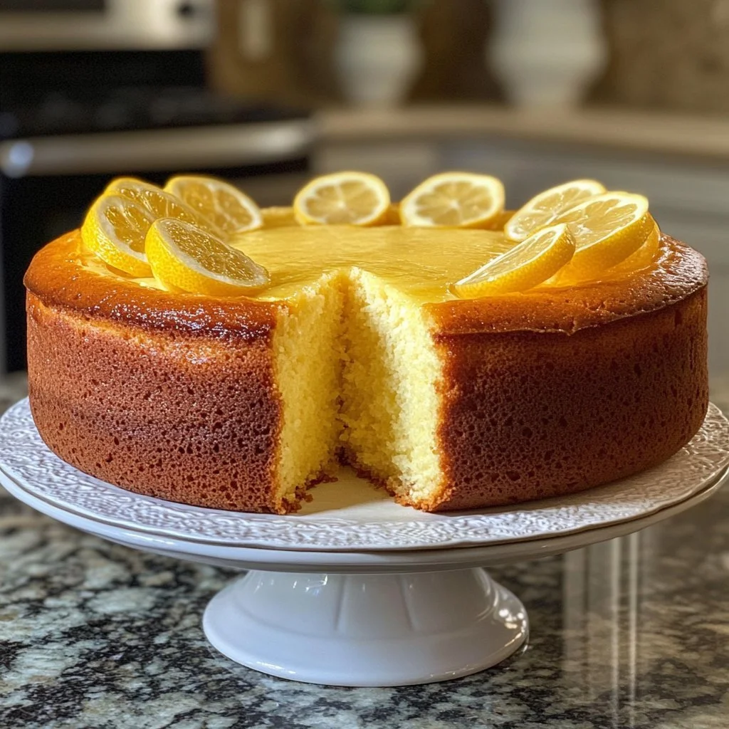 Ciasto Ricotta z Limoncello na talerzu, idealne na słodkie przyjęcia