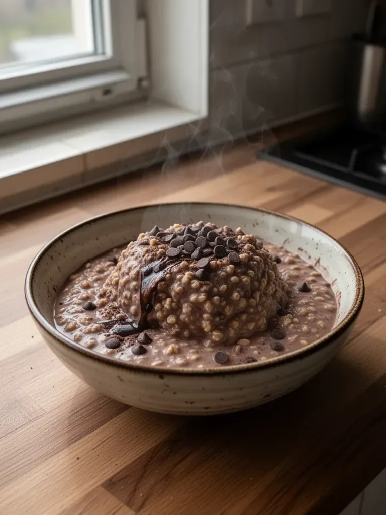 Czekoladowe proteinowe owsianki na noc