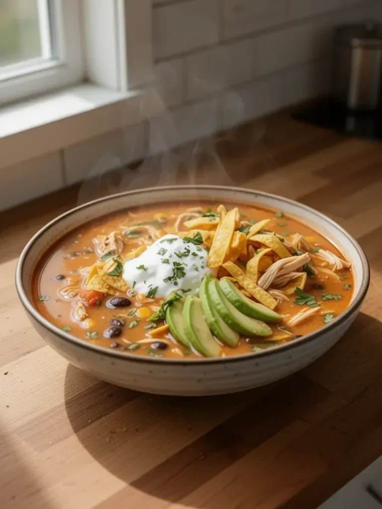 Klasyczna Zupa Tortilla z Kurczaka