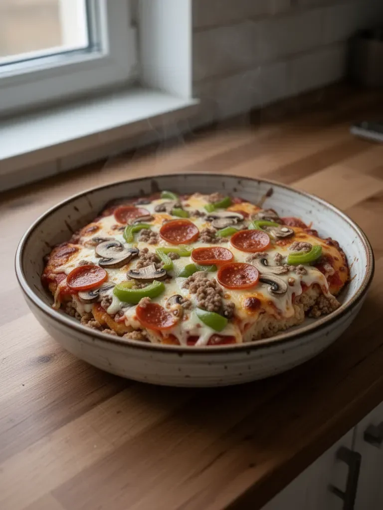 Łatwe Casserole Pizzy o Niskiej Zawartości Węglowodanów
