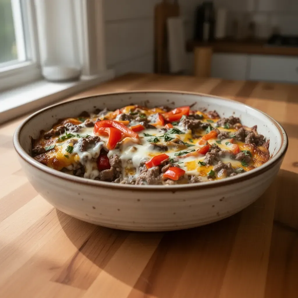 Patelnia z Philly Cheesesteak - przepis na pyszną kanapkę w stylu filadelfijskim