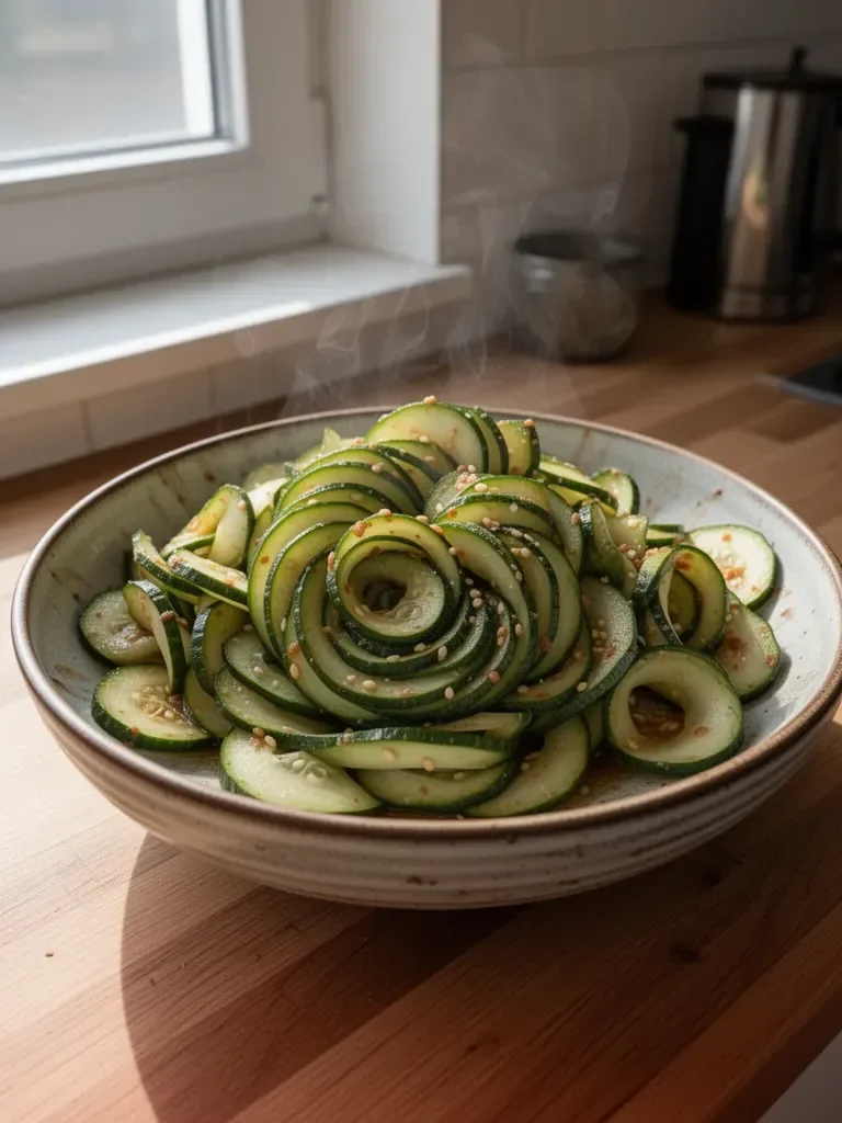 Sałatka z spiralnych ogórków: przepis inspirowany Koreą