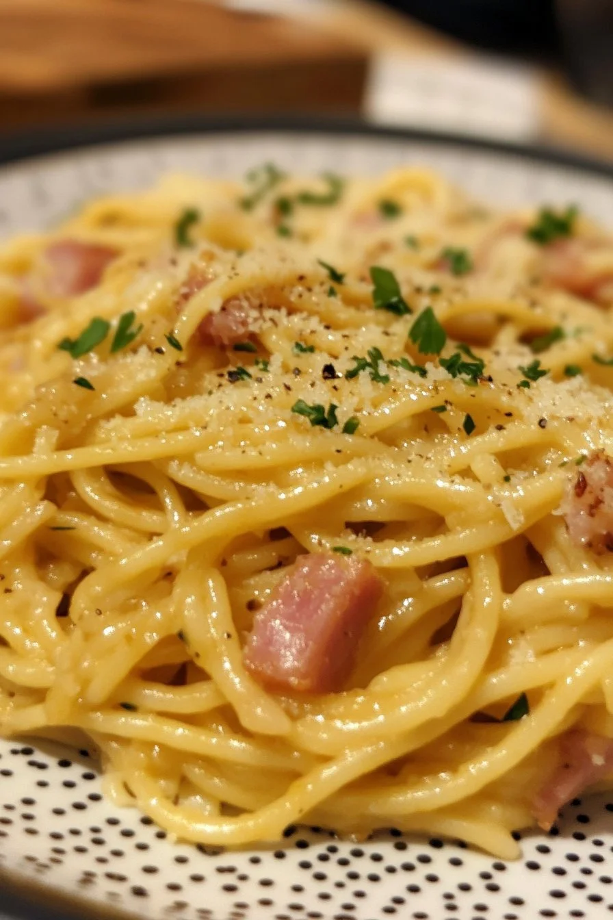 Szybka carbonara z resztek szynki