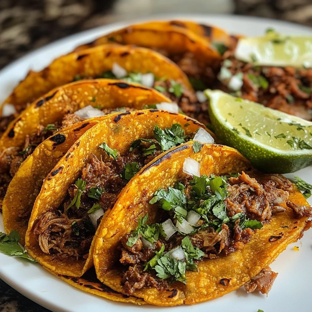 Tacos Birria z wolnowaru - aromatyczne danie w kolorowej tortilli