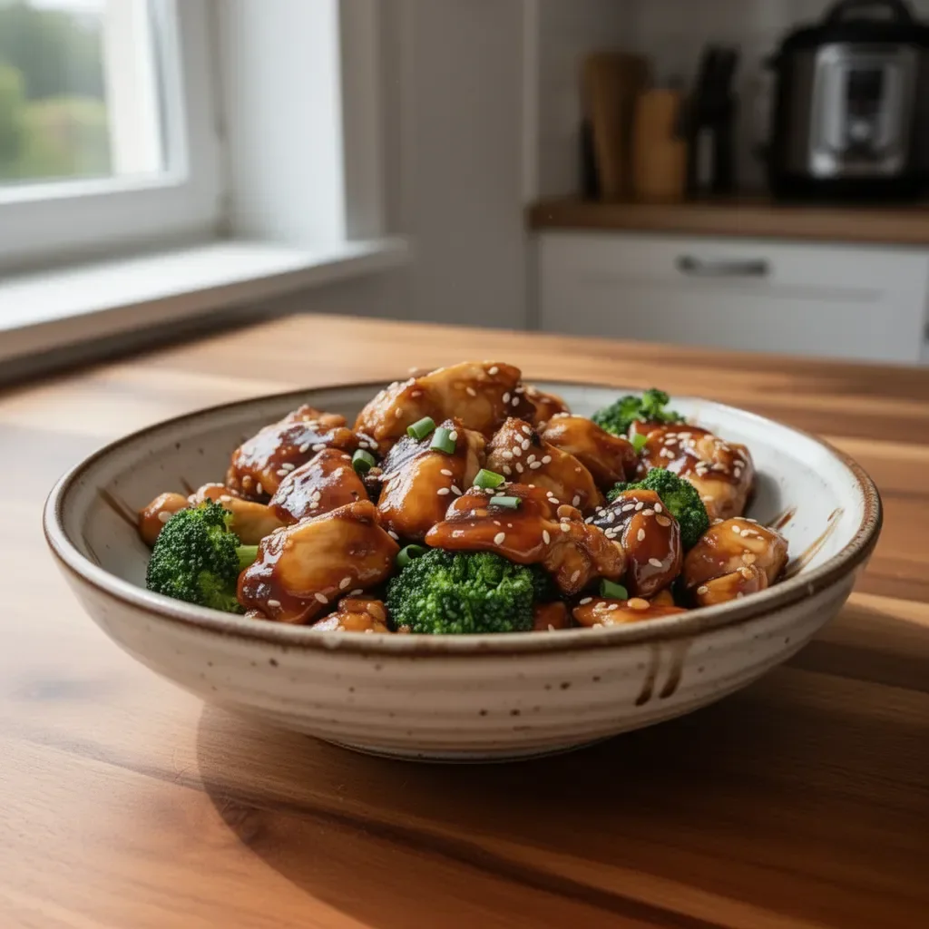 Kurczak teriyaki gotowany w wolnowarze z aromatycznymi przyprawami