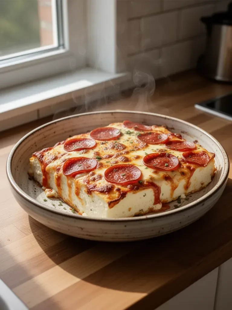 Zapiekanka z twarogu w stylu pizzy