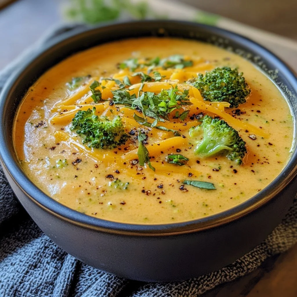 Zupa brokułowo-serowa przygotowana w Instant Pot