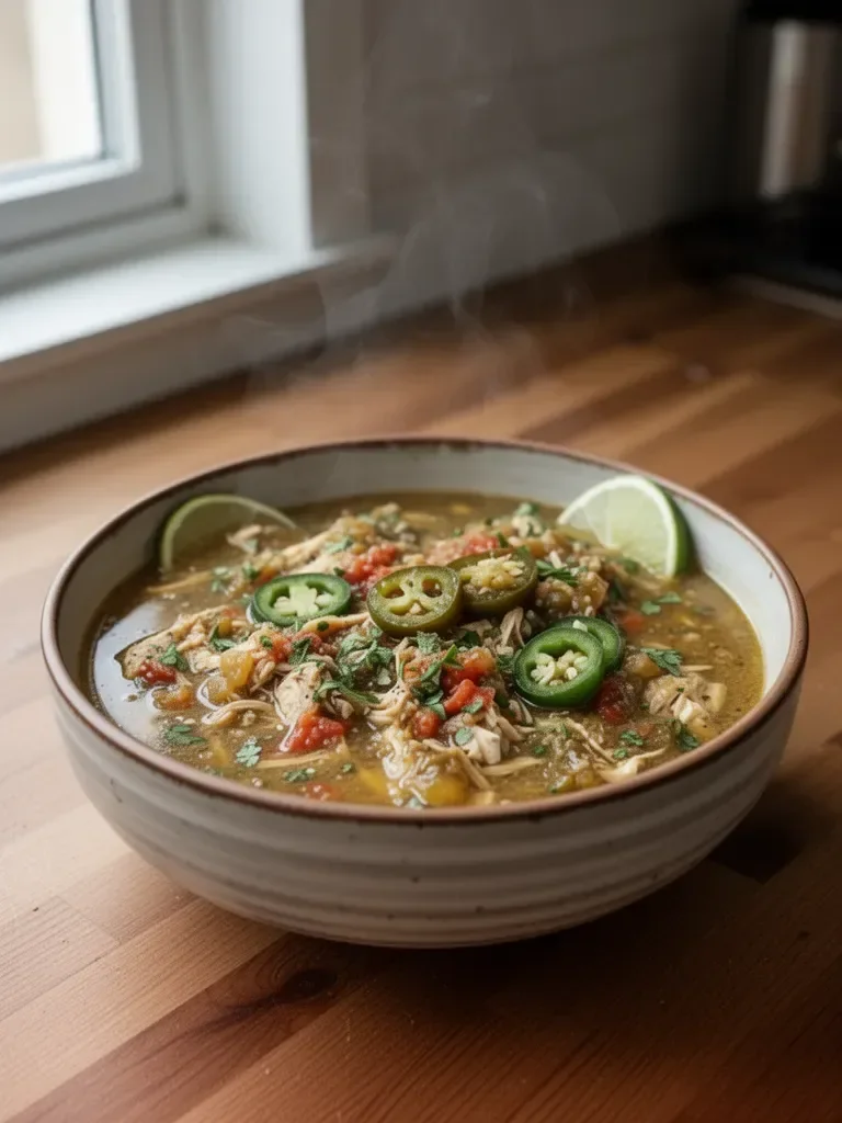 Zupa z kurczaka z zielonymi chili