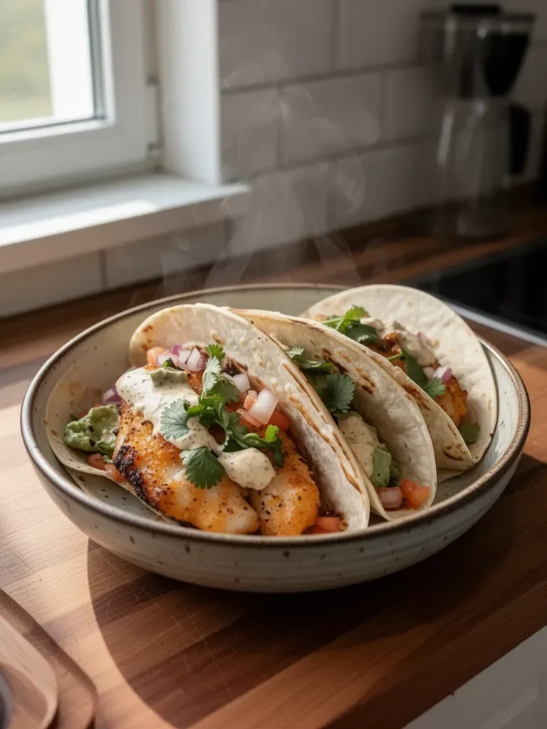 Chrupiące taco z dorsza