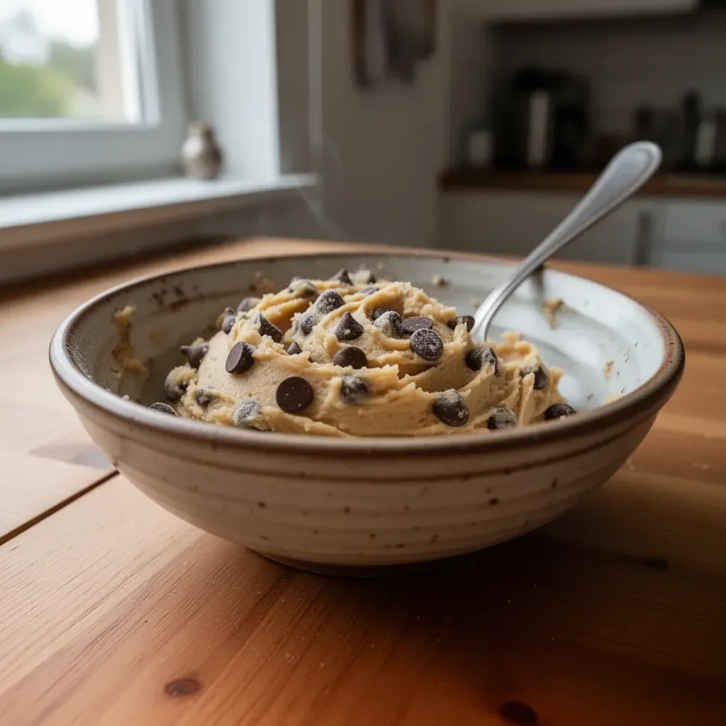 Ciasteczkowe ciasto z czekoladowymi groszkami