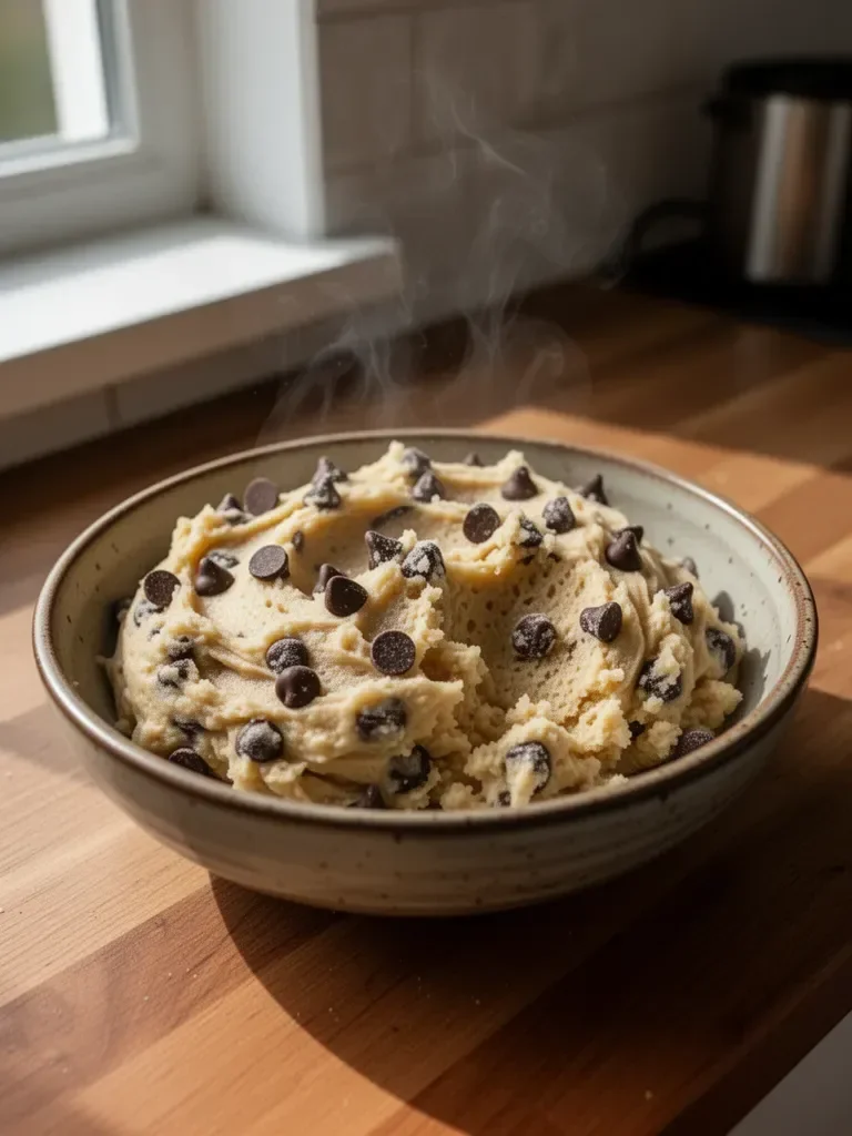 Ciasteczkowe Ciasto Do Zjedzenia z Czekoladowymi Groszkami dla Jednej Osoby